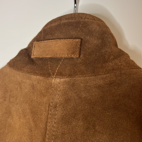Mark Shale Sz L Reversible Suede Leather and Wool Zippered Mocneck - Picture 5 of 11